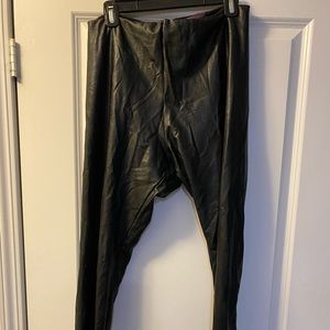 Commando Black Faux Leather Legging XL